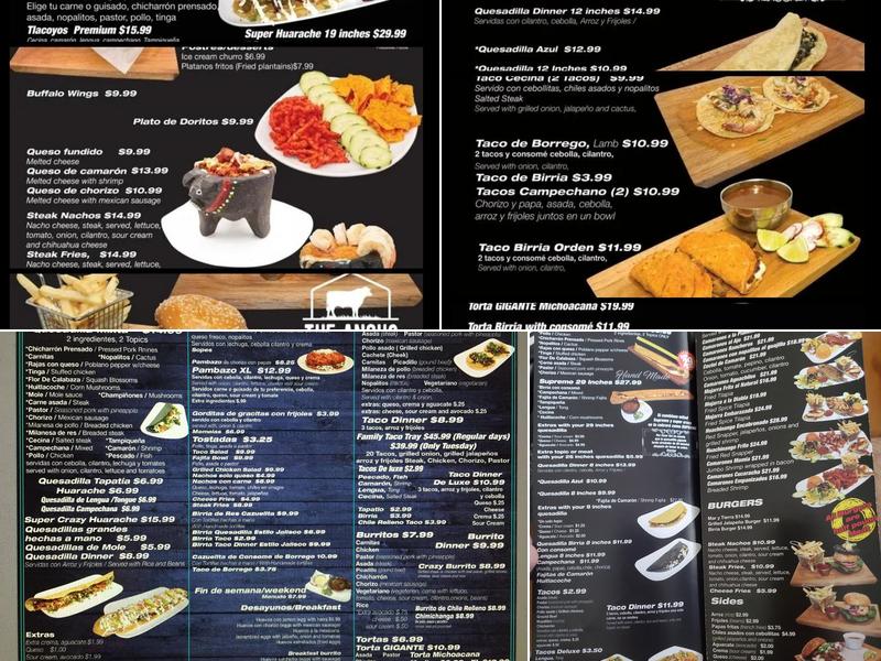 Crazy Quesadilla Mexican restaurant Menu