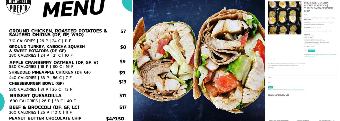 Ready Set Prep'd Menu