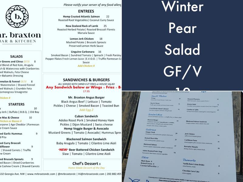 Mr. Braxton Bar & Kitchen Menu