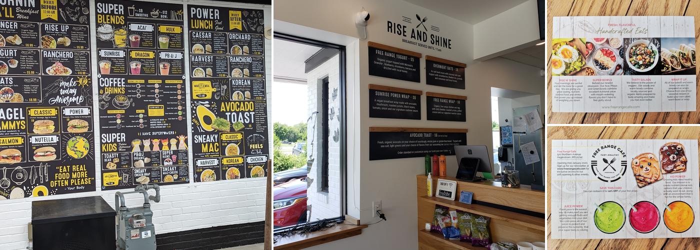 Free Range Cafe Menu