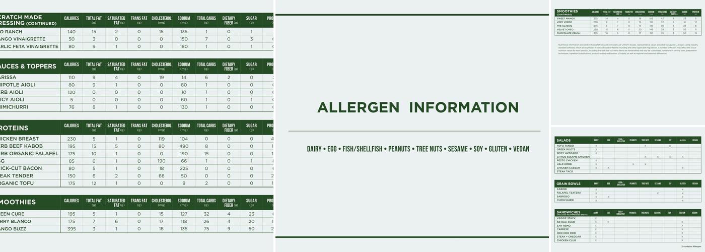 Sweet Leaf Cafe Menu