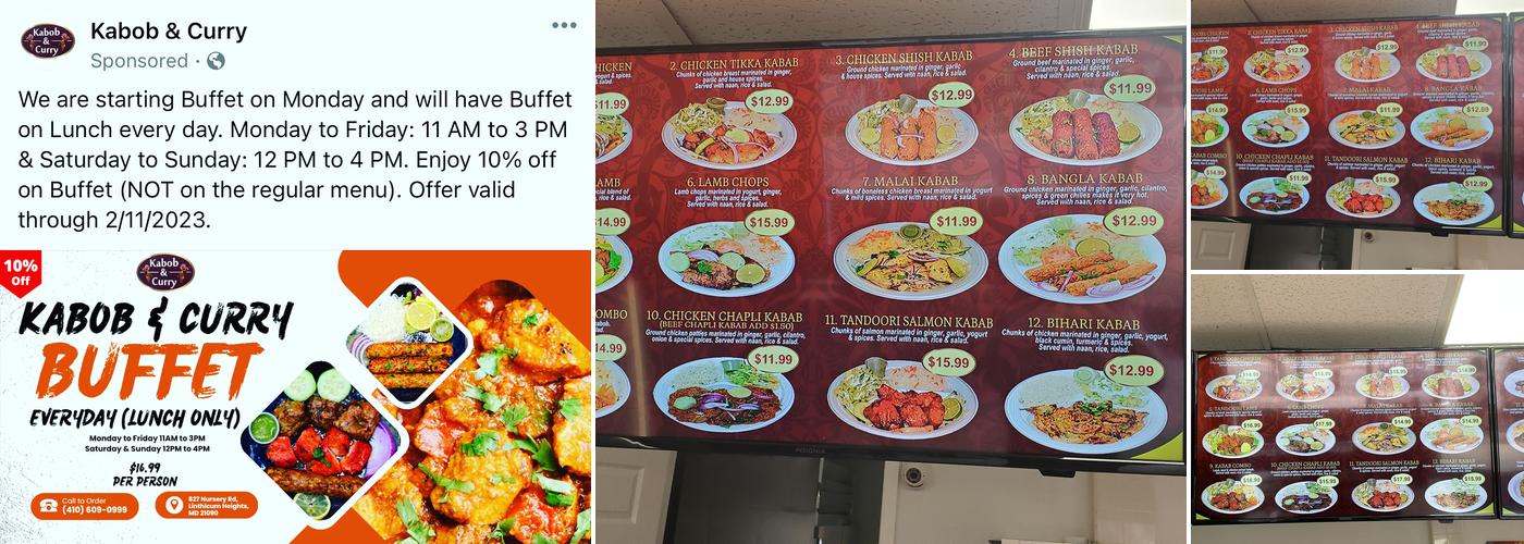 Kabob & Curry Menu