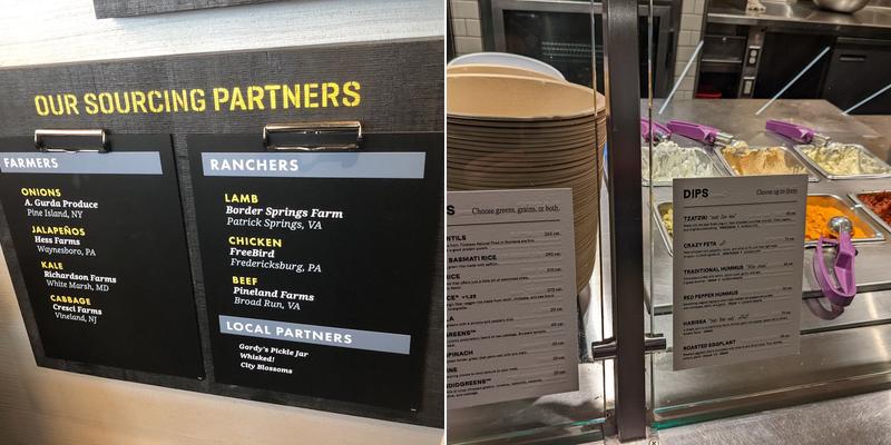 CAVA Menu