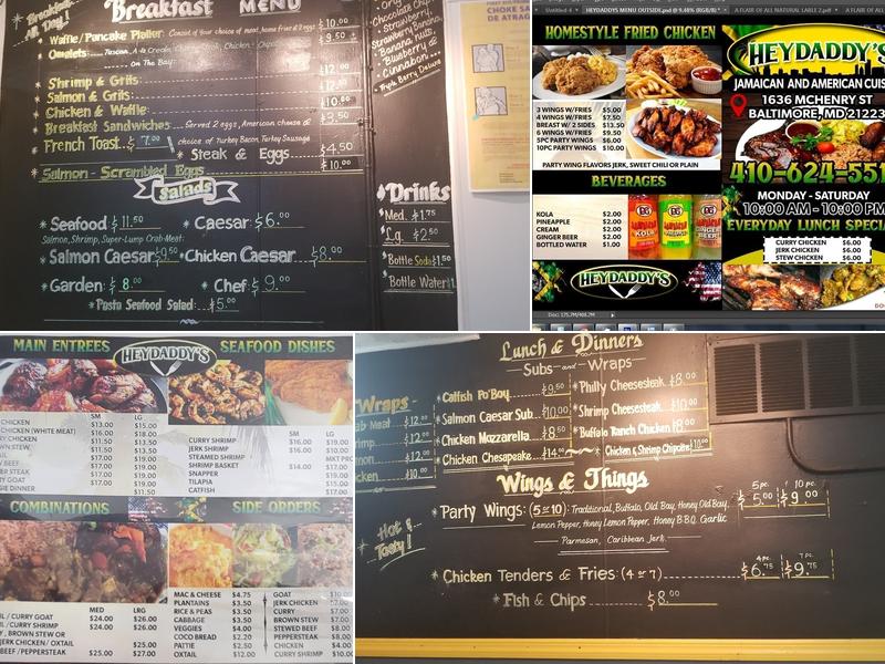 HeyDaddy’s Menu