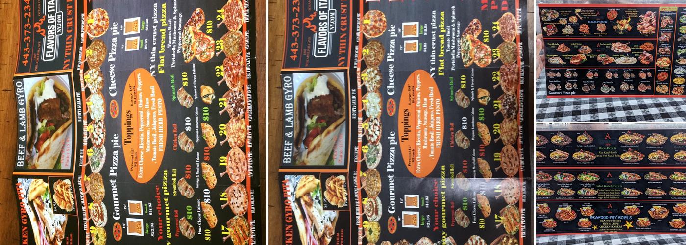 Flavors Of Italy Bistro Menu