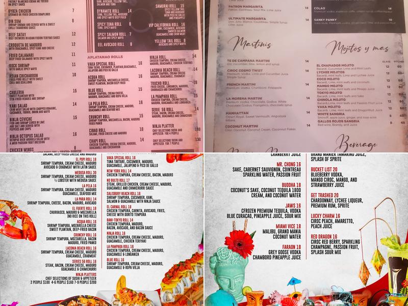 Vaka Restaurant Menu