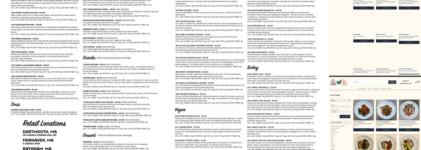 PlanIt Eats Dartmouth Menu