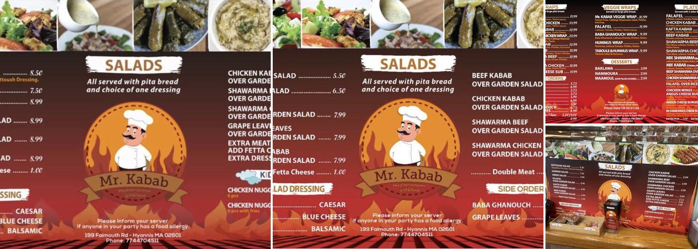 Mr. Kabab Menu