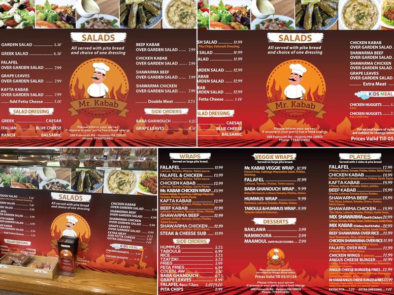 Mr. Kabab Menu