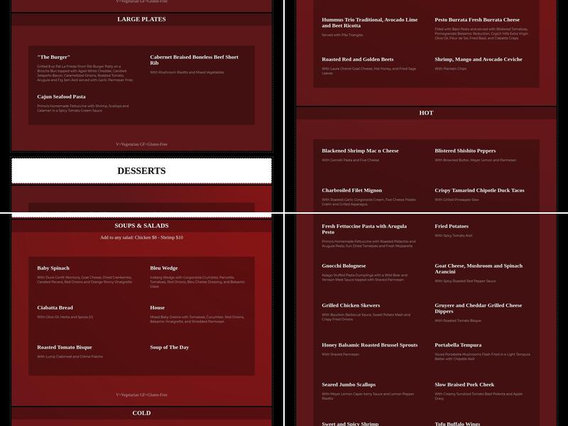 Magic Fusion Show Menu