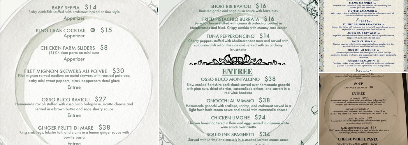 Nonna Sulina's Sicilian Kitchen & Grill Menu