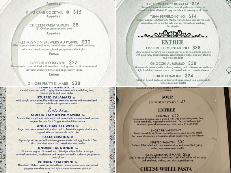 Nonna Sulina's Sicilian Kitchen & Grill Menu