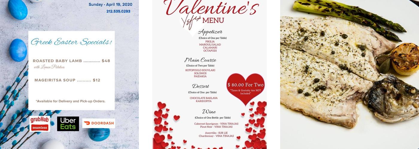 Yefsi Estiatorio Menu