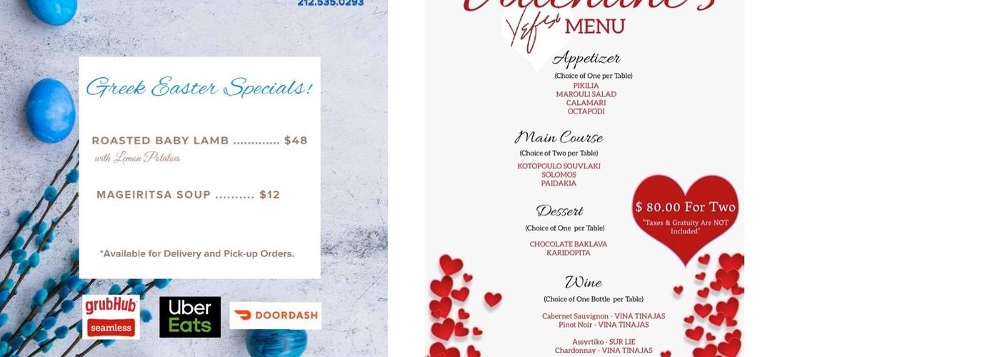 Yefsi Estiatorio Menu