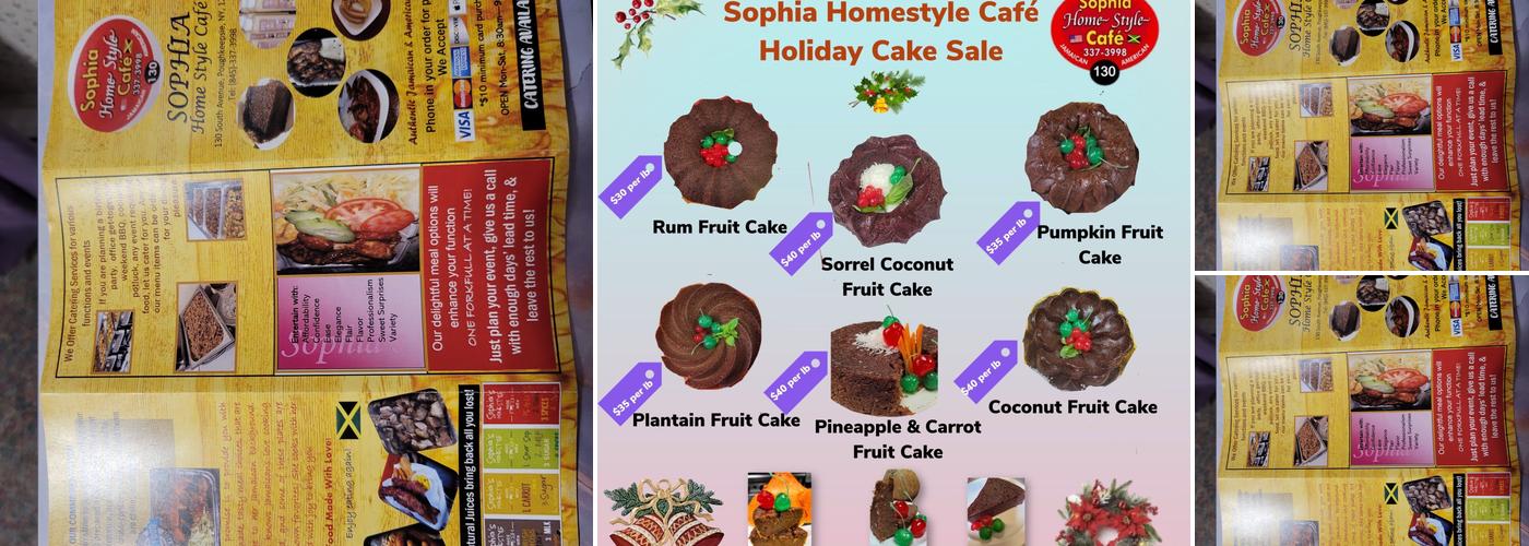 Sophia Home Style Cafe Menu