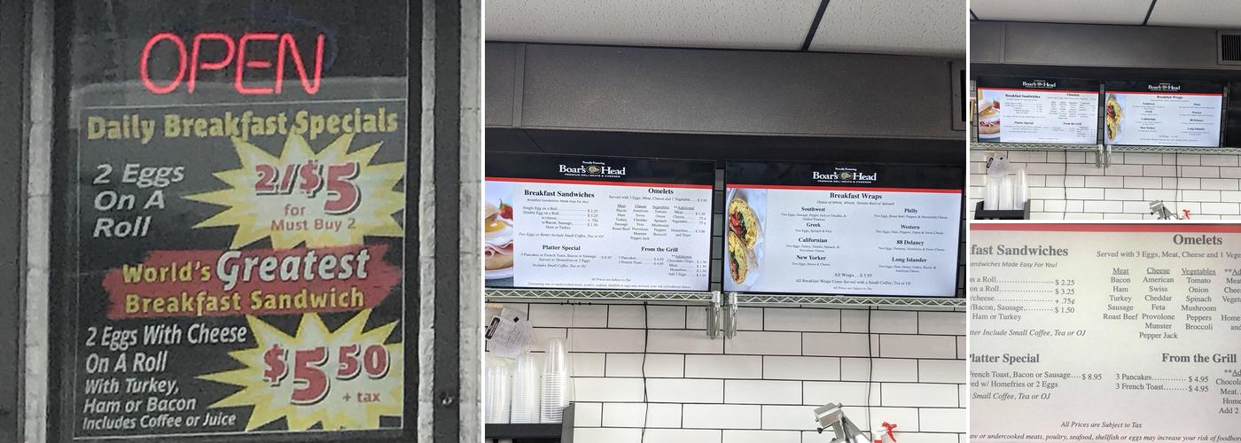 Cornerstone Deli Menu