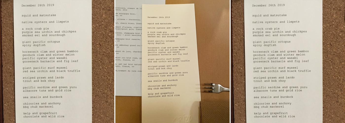 Erizo Menu