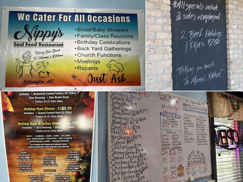 Nippy's Soul Food Restaurant Menu