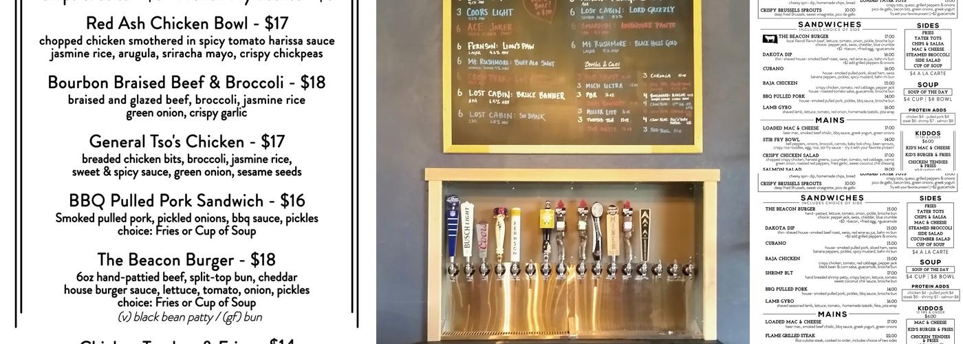 The Custer Beacon Menu