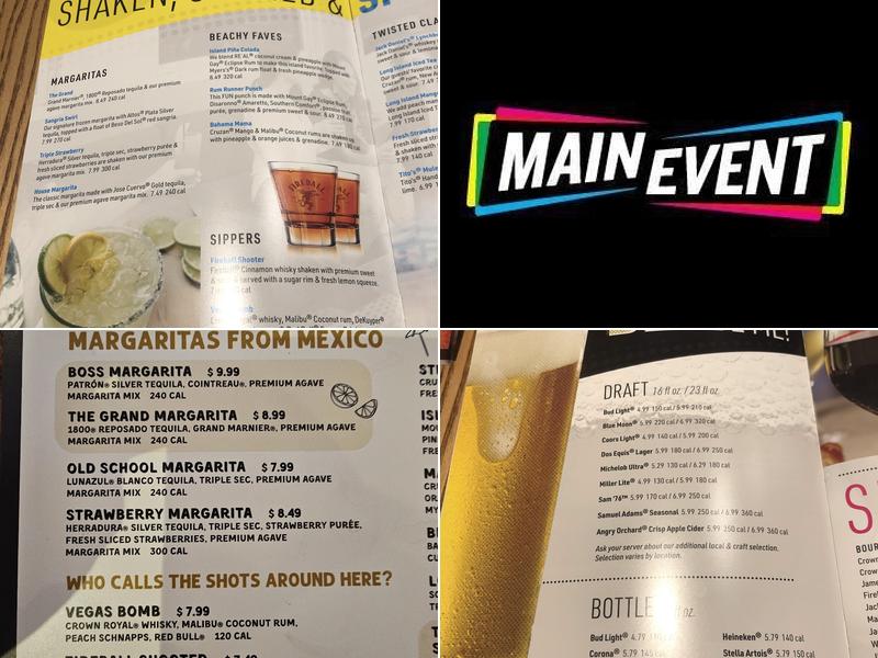 Main Event Laredo Menu