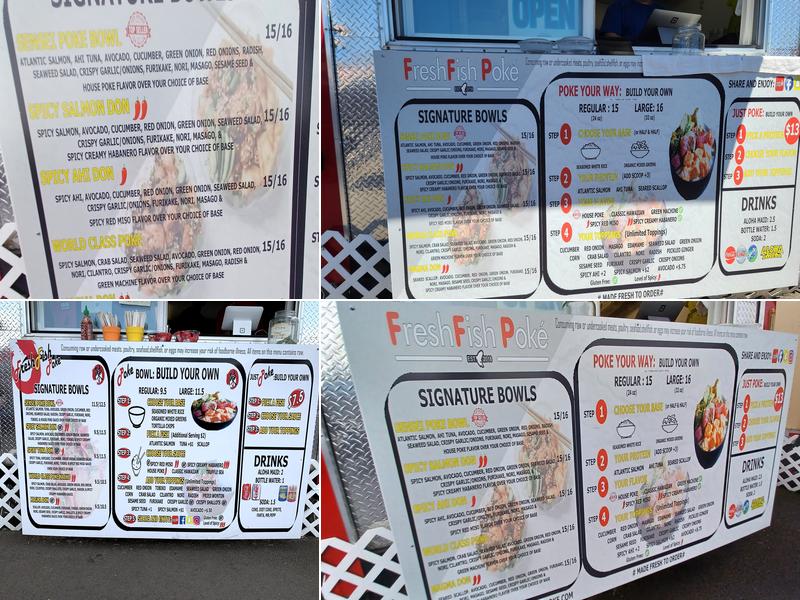 Fresh Fish Poke Menu