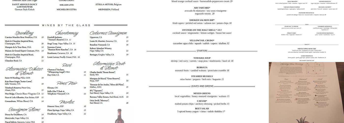 Blind Salamander Kitchen & Bar Menu
