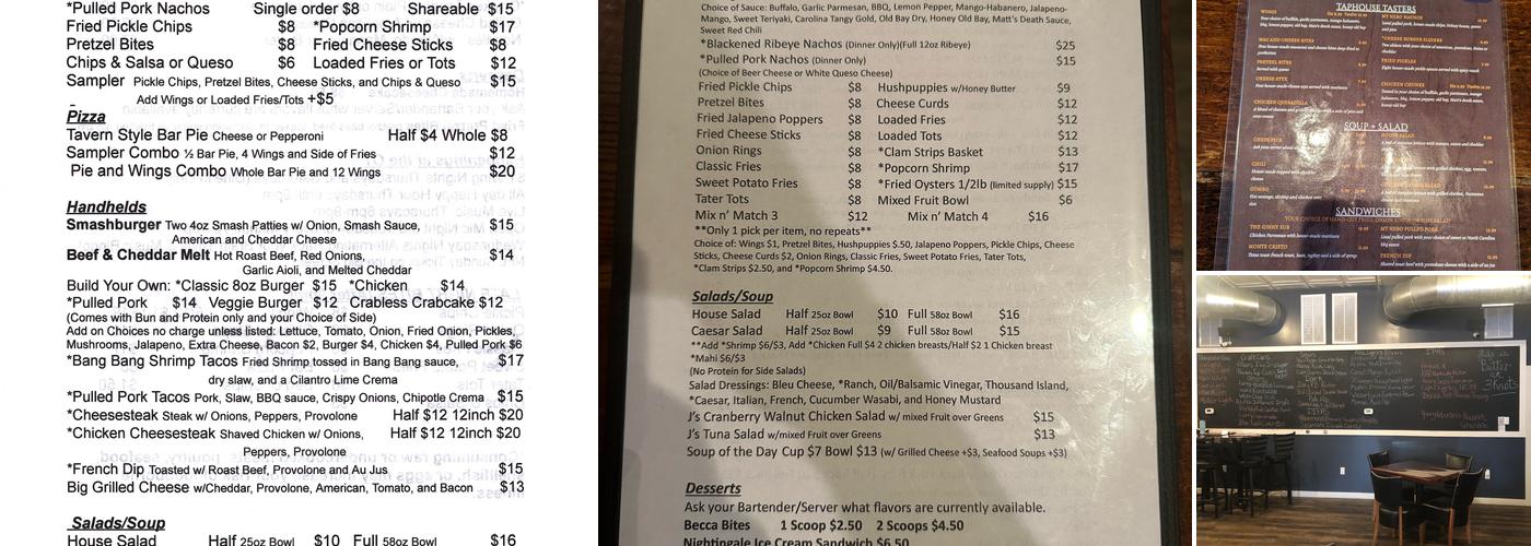 Onancock Taphouse Menu