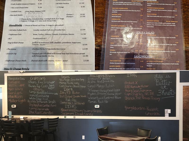 Onancock Taphouse Menu