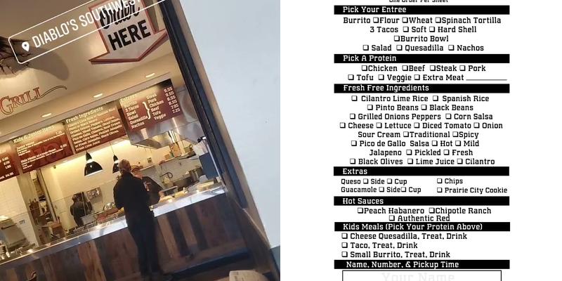 Diablo's Southwest Grill Menu