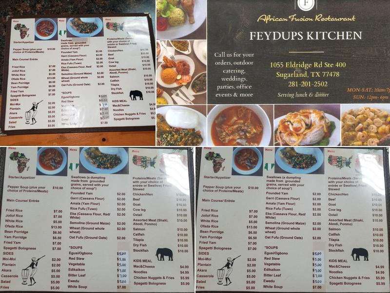 FEYDUPS KITCHEN Menu