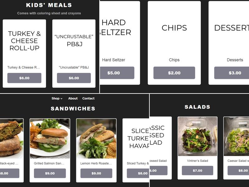 Robins Tea House at Lewis Ginter Botanical Garden Menu