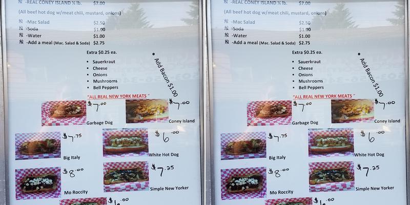 AUTHENTIC NEW YORK HOTS Menu