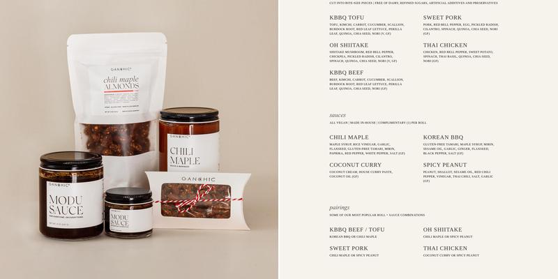 GANCHIC Menu
