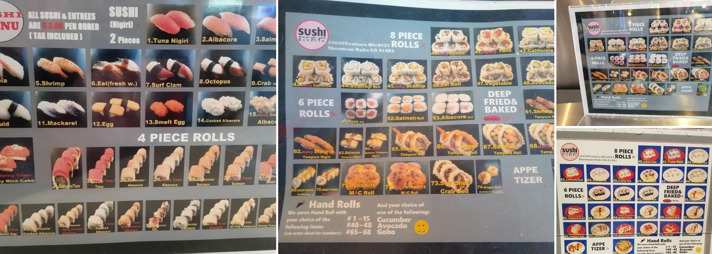 Sushi Mac Menu