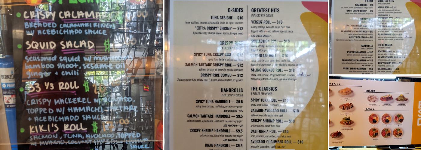 B-Side Wynwood Menu