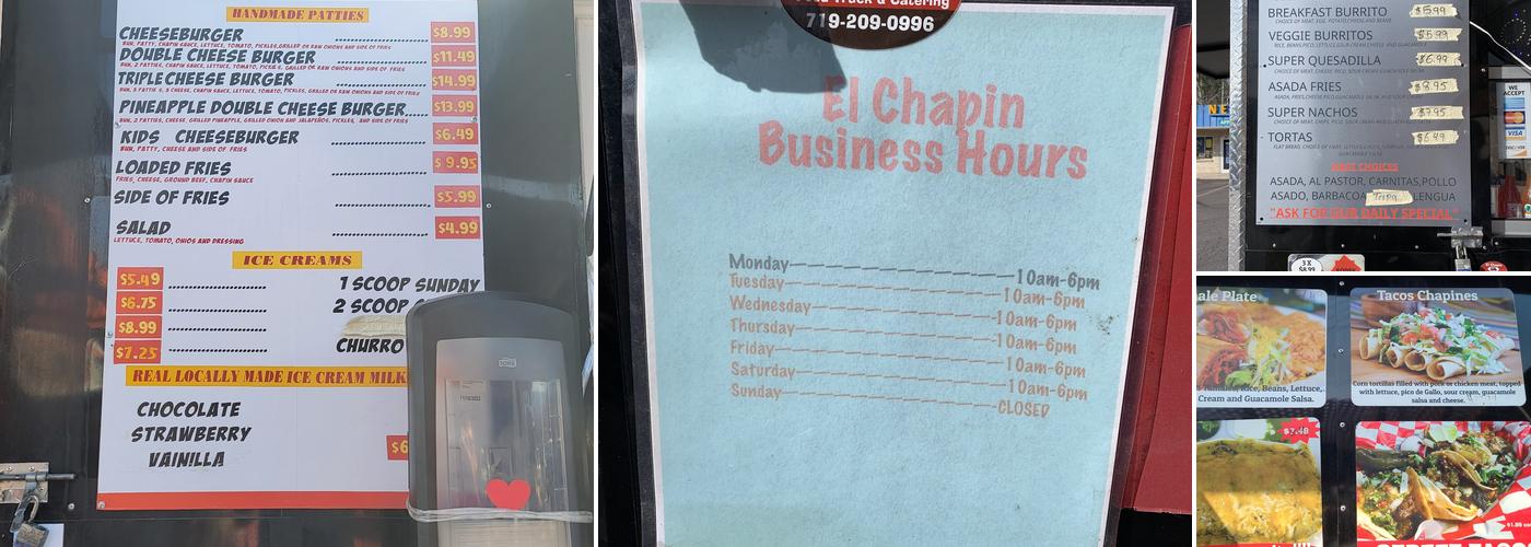 El Chapin Menu