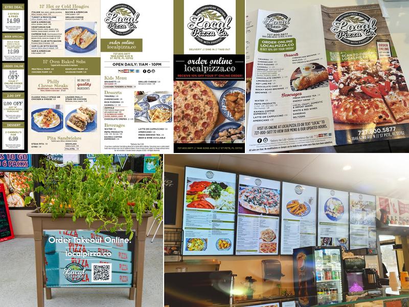 Local Pizza Company Menu