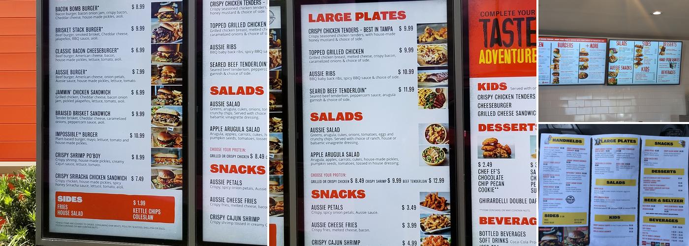 Aussie Grill Menu