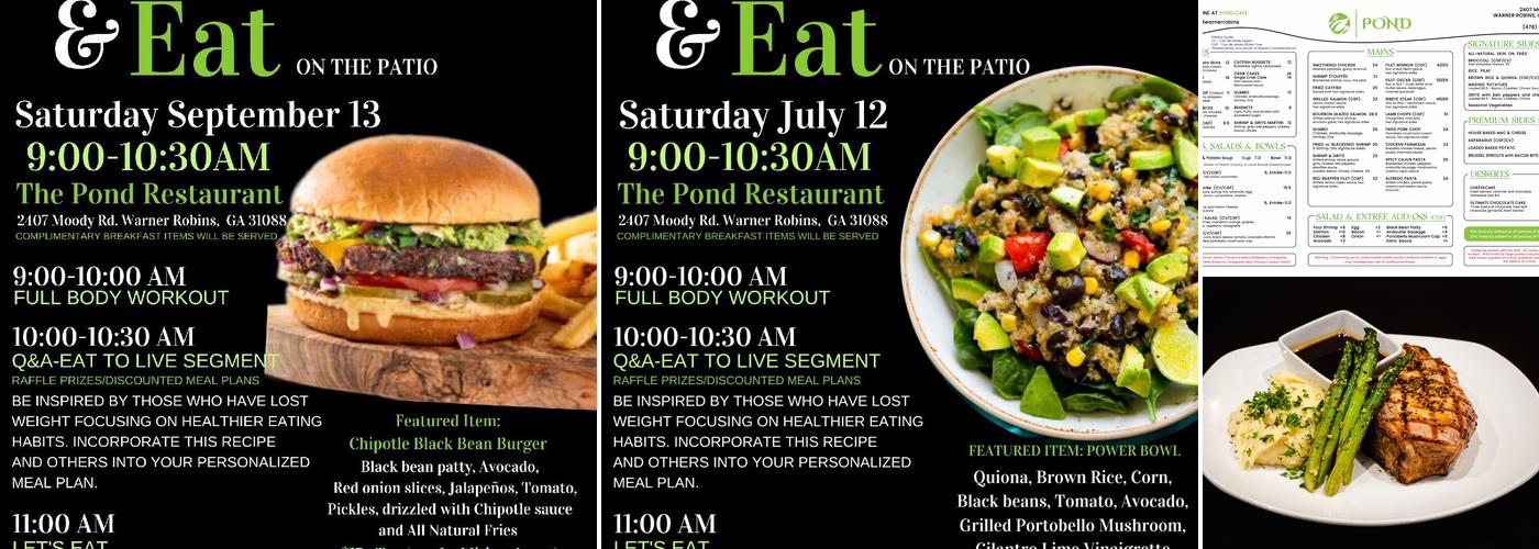 Pond Restaurant Menu