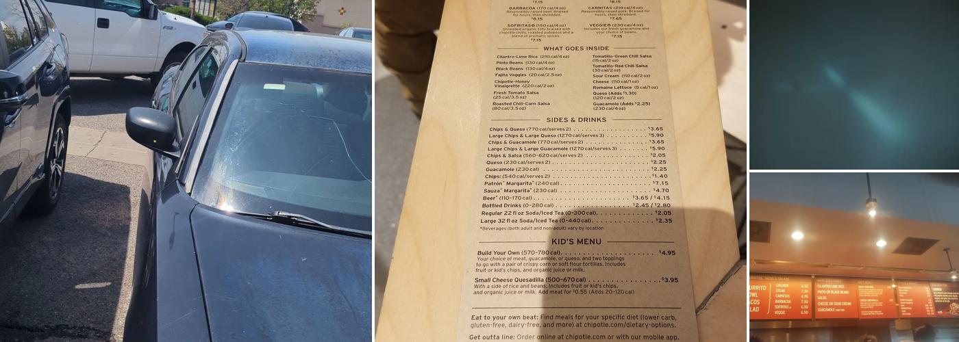 Chipotle Mexican Grill Menu