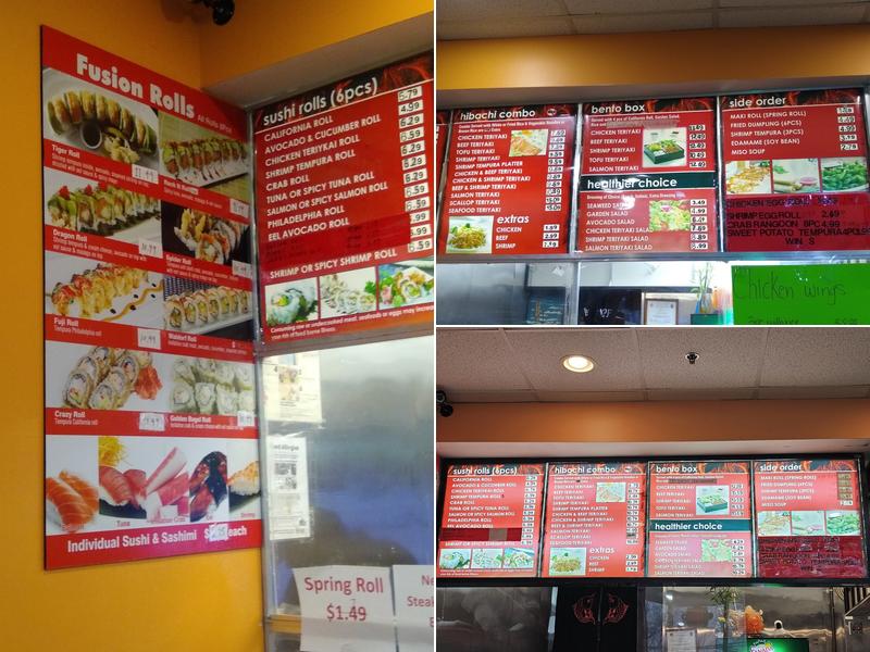 Japan Express Menu