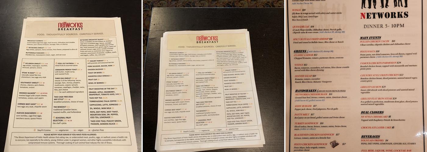 Networks Menu
