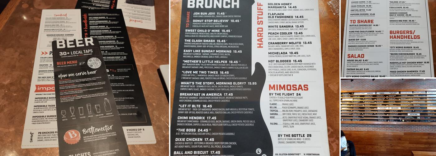 City Works (Arsenal Yards - Watertown) Menu