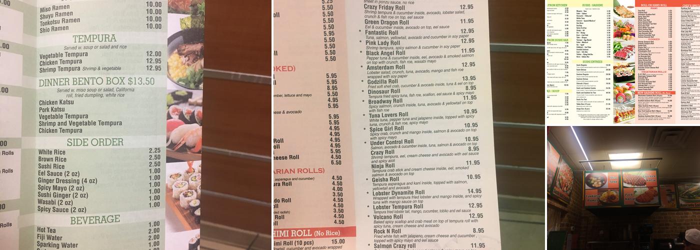 Amsterdam Sushi Menu