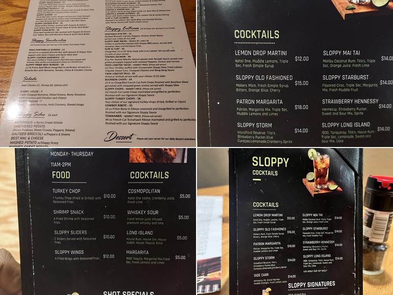 Sloppy Chops Restaurant Menu
