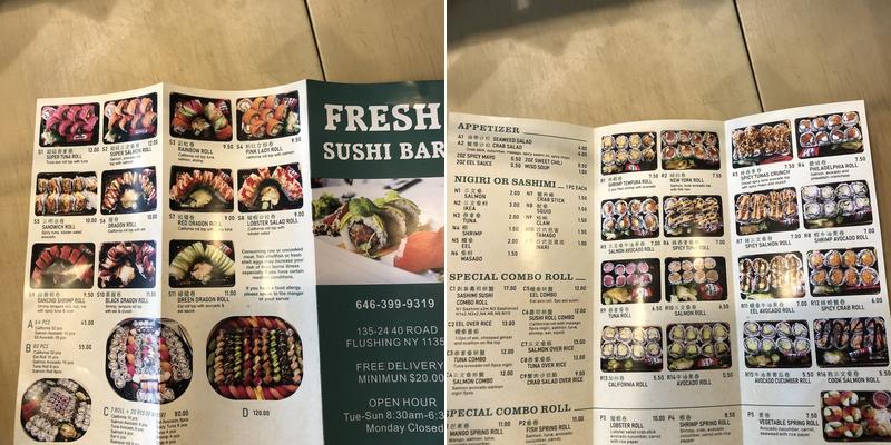 Fresh Sushi Bar Menu