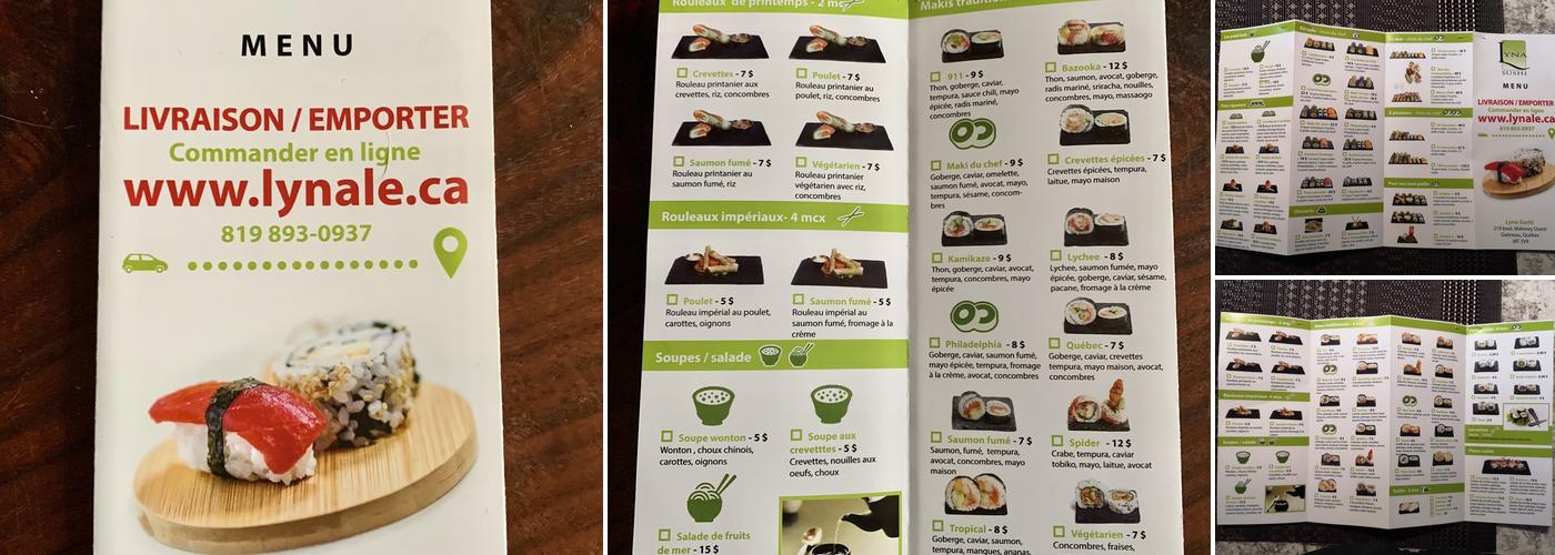 Lyna Sushi Menu