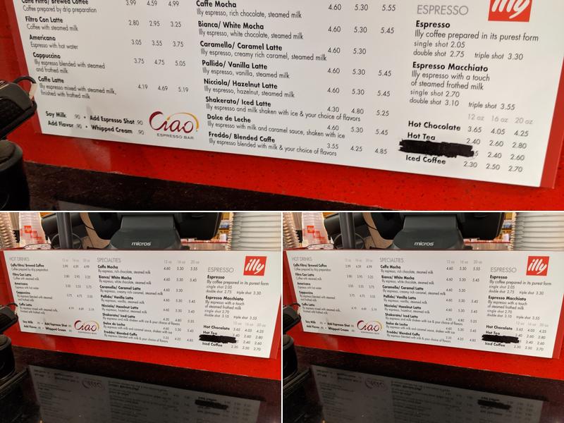 Cíao Menu