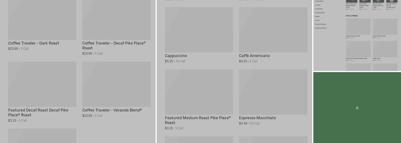 Starbucks Menu