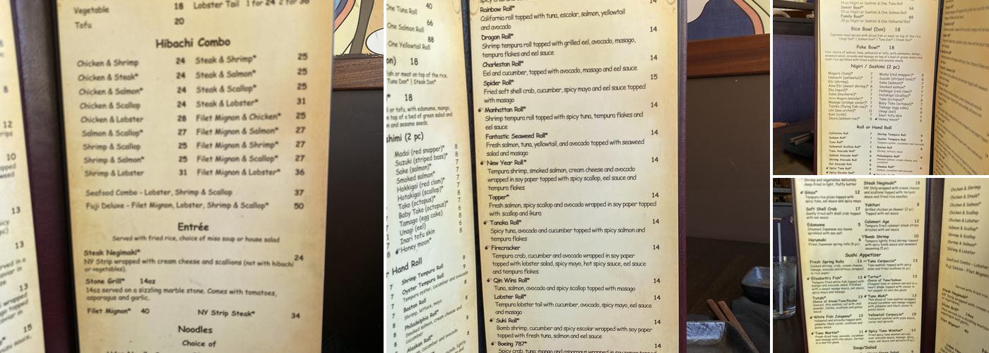 Fuji Sushi & Bar & Grill Menu